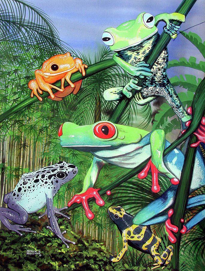 Tree Frogs Painting by Patrick Sullivan - Fine Art America