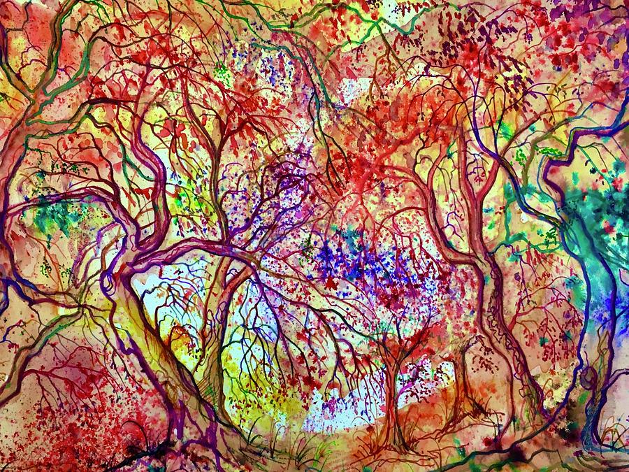 Tree Gestures Painting by Kevin Derek Moore