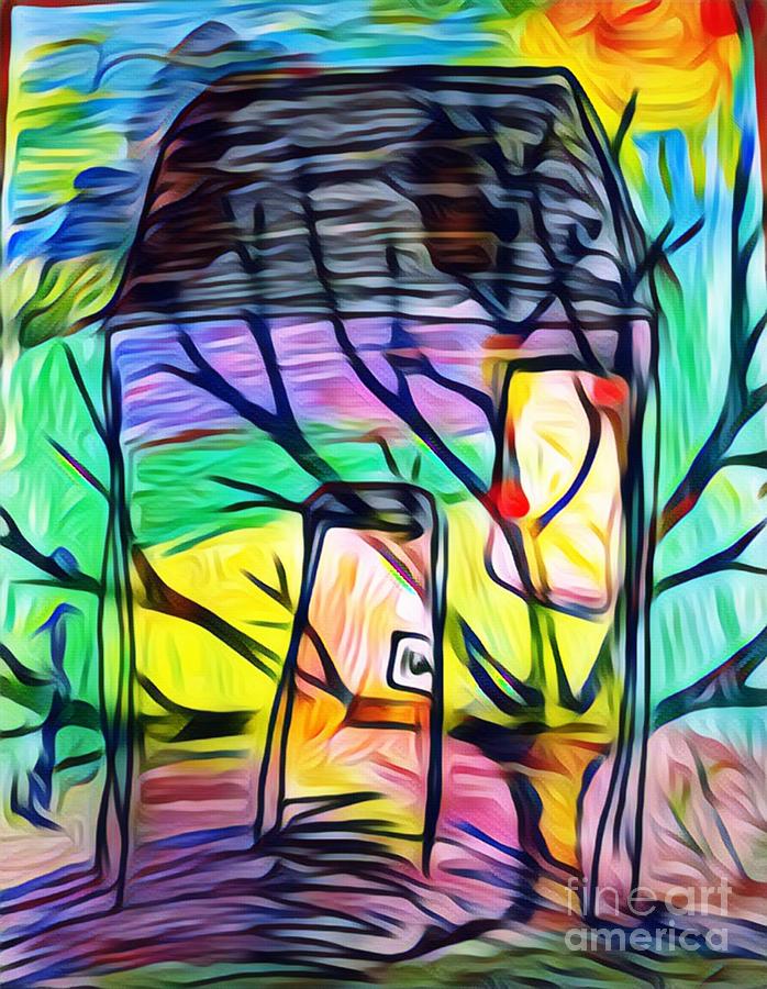 Tree House Drawing by Fania Simon