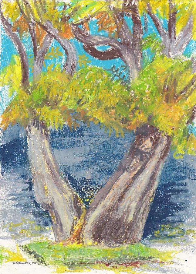 Tree In Late Autumn Pastel by Danielle Rosaria