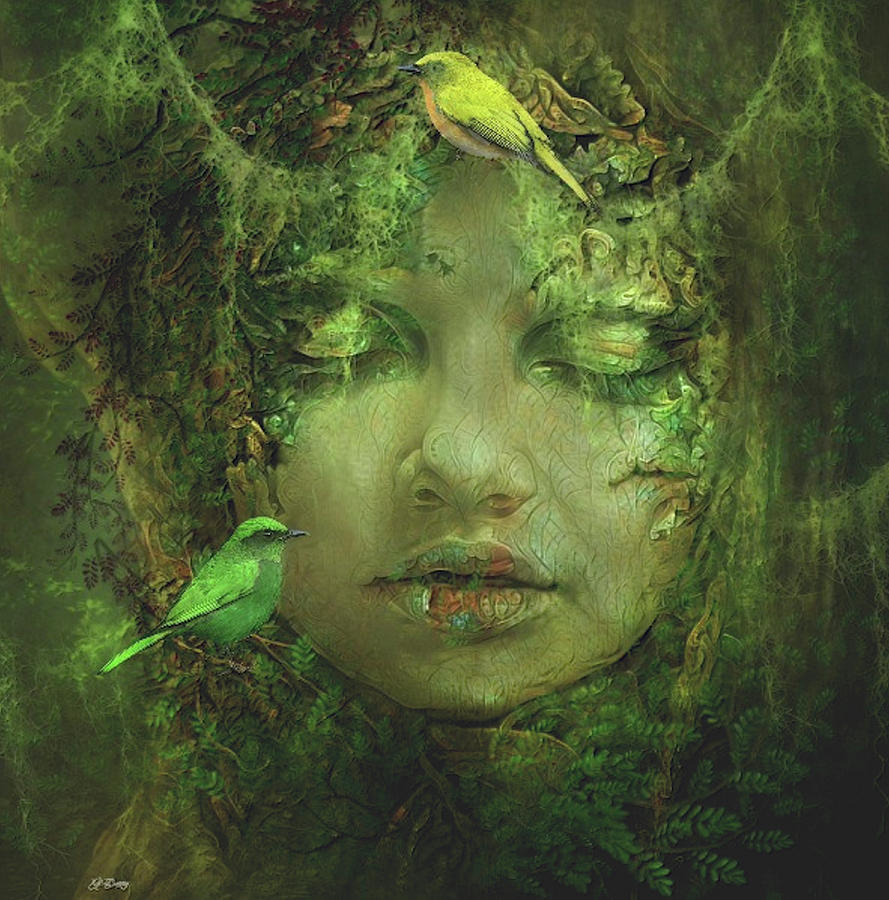 Fantasy Mixed Media - Tree Nymph 002 by Gayle Berry
