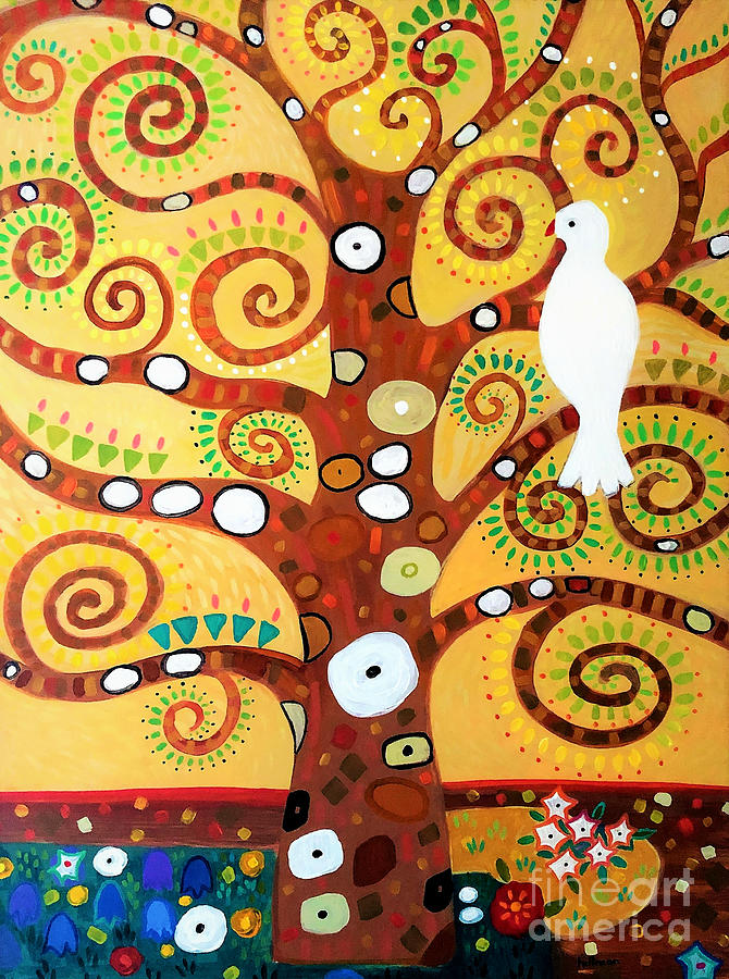 Tree of Life After Klimt Painting by A Hillman