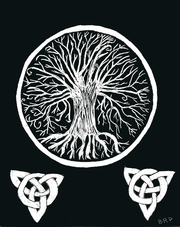 Tree of Life Drawing by Branwen Drew