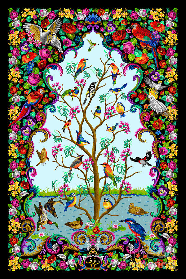 Tree Of Life Tapestry - Textile by Mostafa Moharrami fard