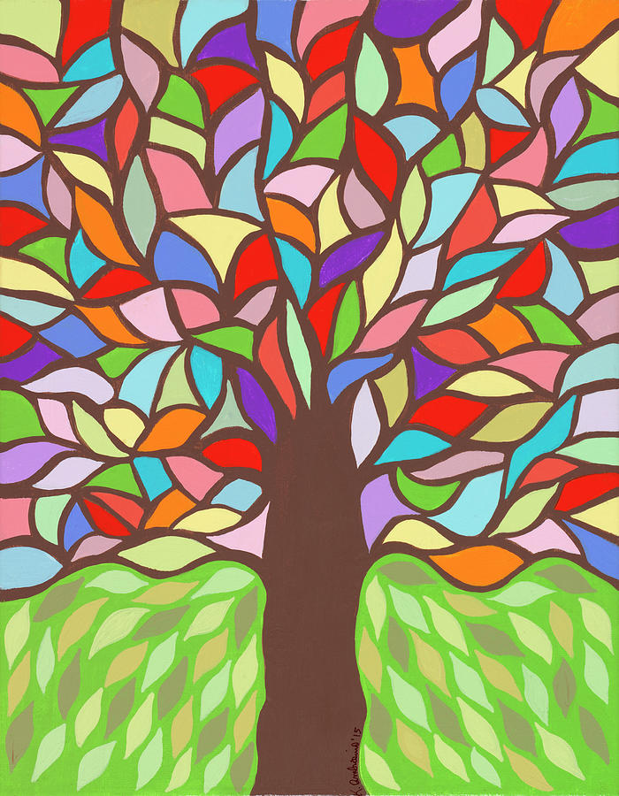 Tree Painting - Tree Of Life - Rainbow I by Kerri Ambrosino