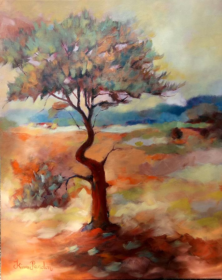 Tree on the dry land Painting by Kim PARDON