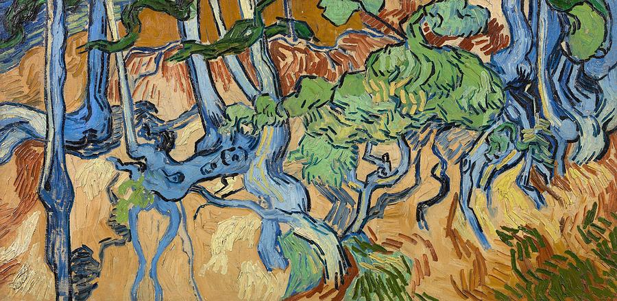 Tree Roots. Painting by Vincent van Gogh -1853-1890-