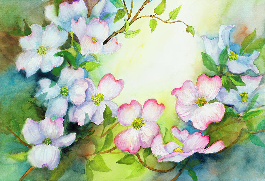 Flower Painting - Tree-top Dogwood by Joanne Porter