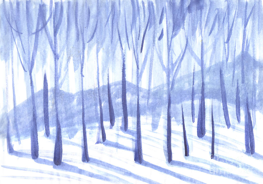 Trees in a snowy forest. by Irina Dobrotsvet Trees in a snowy forest. by Irina Dobrotsvet