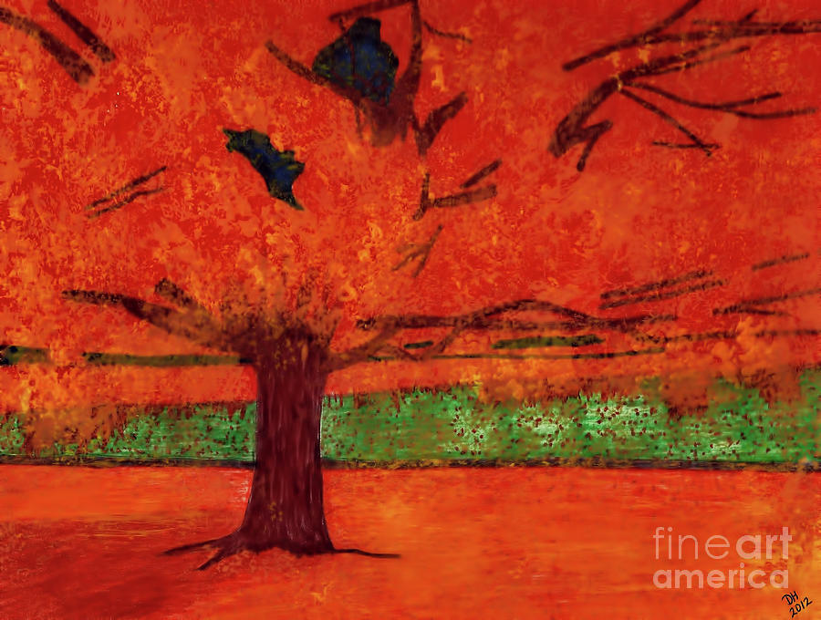 Trees In Orange by D Hackett Trees In Orange by D Hackett
