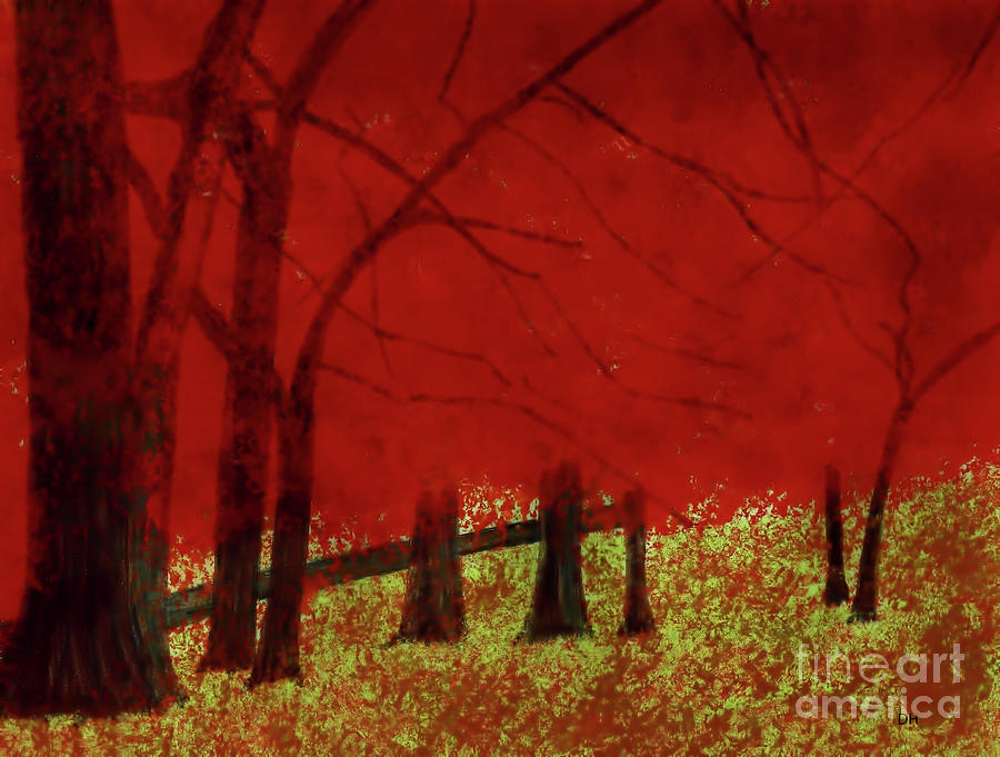 Trees In Red by D Hackett Trees In Red by D Hackett