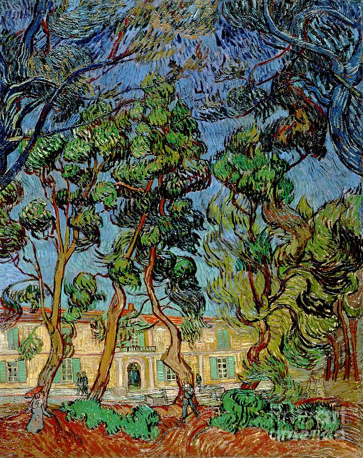 Trees In The Garden Of St Paul S Hospital Painting By Vincent Van Gogh Fine Art America