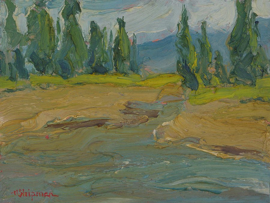 Trees on the Banks of the Vacuum Painting by Michael Shipman