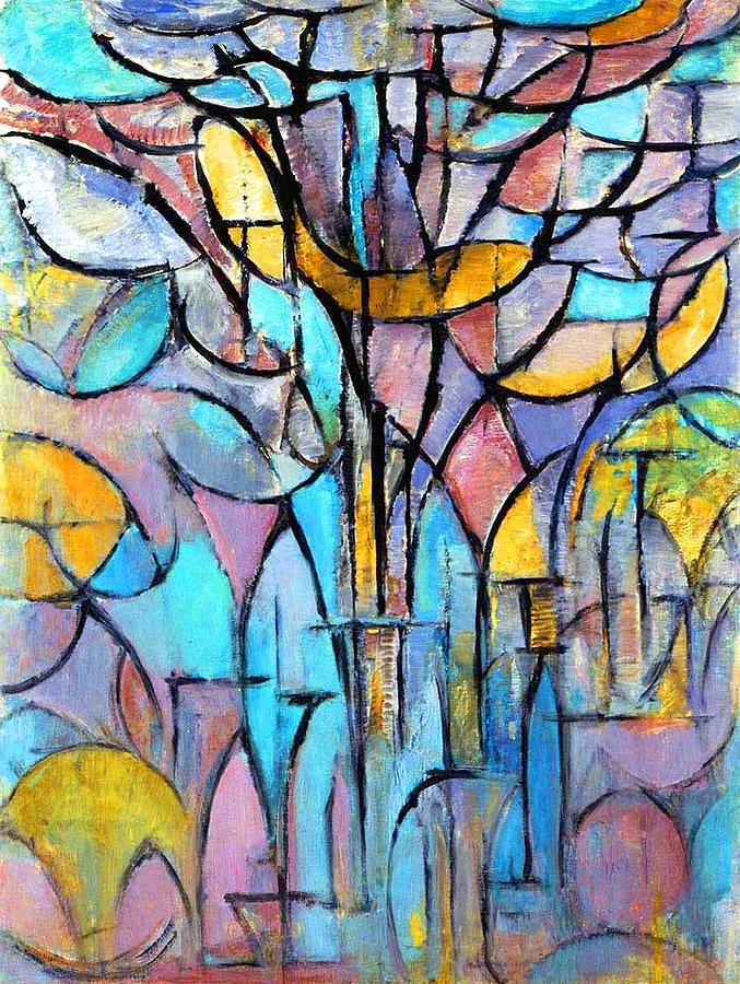 Piet Mondrian Painting - Trees by Piet Mondrian