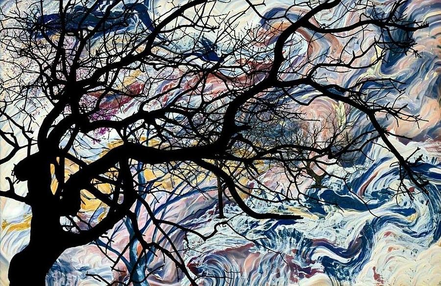Trees Mixed Media by Susanne Baumann