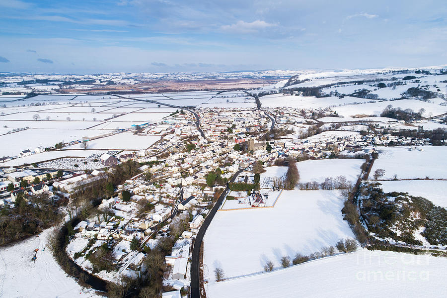 Snowy Landscape Photograph - Tregaron Village, Mid Wales, In The Snow by Keith Morris Snowy Landscape Photograph - Tregaron Village, Mid Wales, In The Snow by Keith Morris
