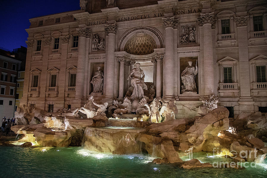 Trevi Fountain Rome Immense Beauty Photograph by Wayne Moran