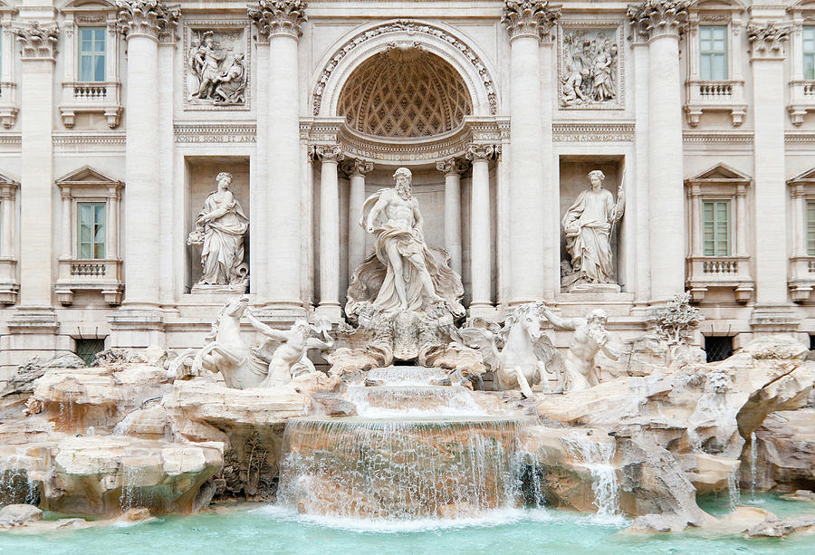 Trevis Fountain In Rome Italy Photograph by Marco Maccarini