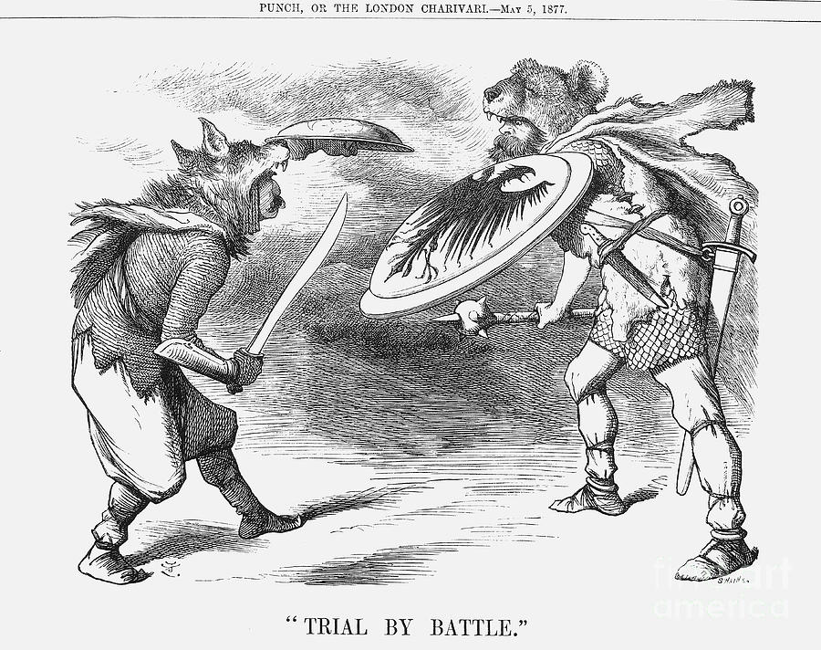 Trial By Battle, 1877. Artist Joseph Drawing by Print Collector