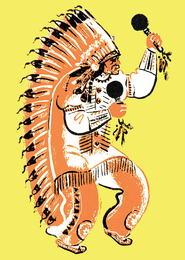 Music Drawing - Tribal dance by CSA Images