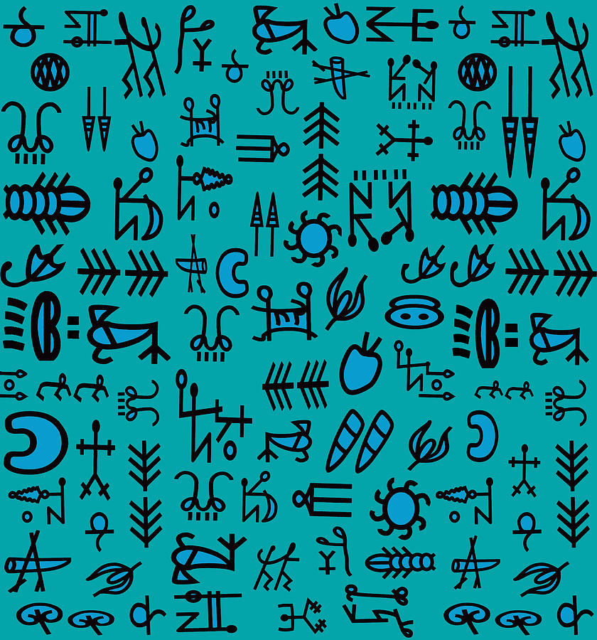 Tribal Symbols Digital Art by Vagabond Folk Art - Virginia Vivier