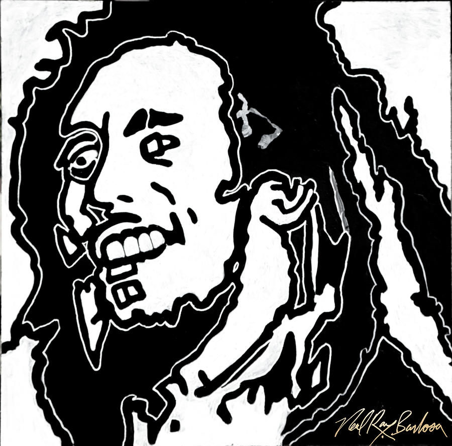 Tribute to bob marley Painting by Neal Barbosa