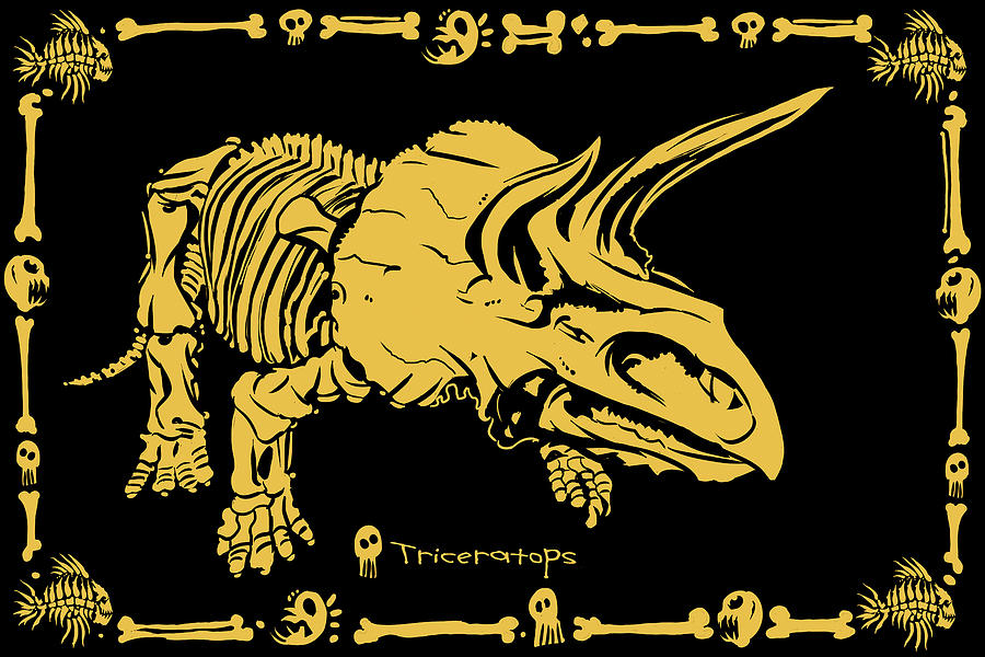Dinosaur Digital Art - Triceratops by Ali Chris