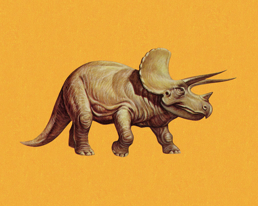 Prehistoric Drawing - Triceratops by CSA Images