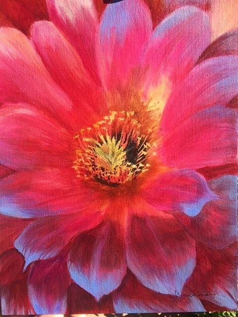 Trichocereus Bloom Painting by Kathleen McDonald - Fine Art America