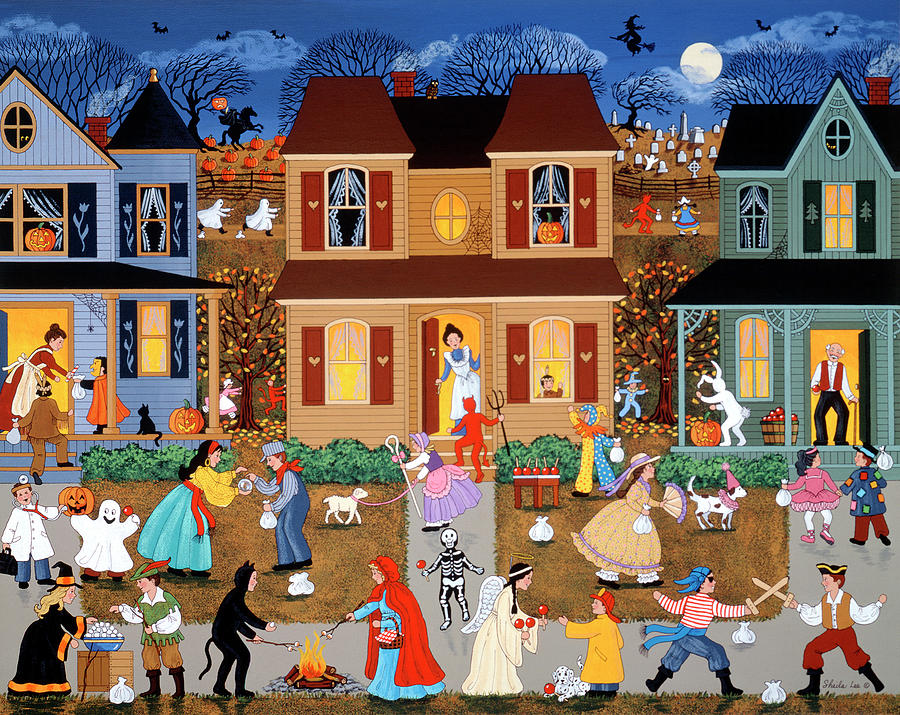 Halloween Painting - Trick Or Treat 2 by Sheila Lee