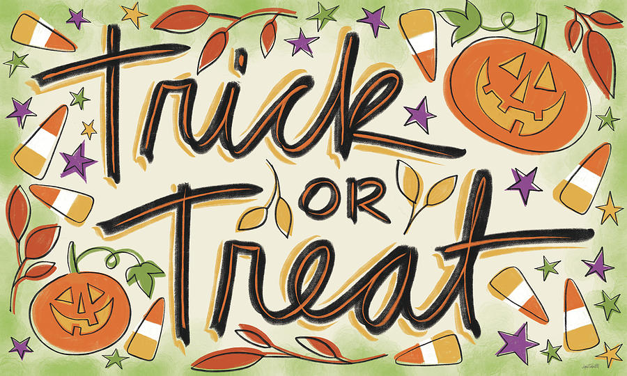 Candy Painting - Trick Or Treat I by Anne Tavoletti