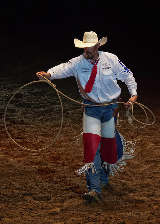 Trick Roping at the Rodeo 1 Photograph by Debby Richards
