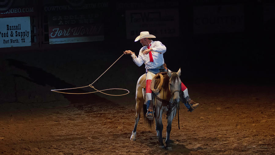 Trick Roping at the Rodeo 3 Photograph by Debby Richards