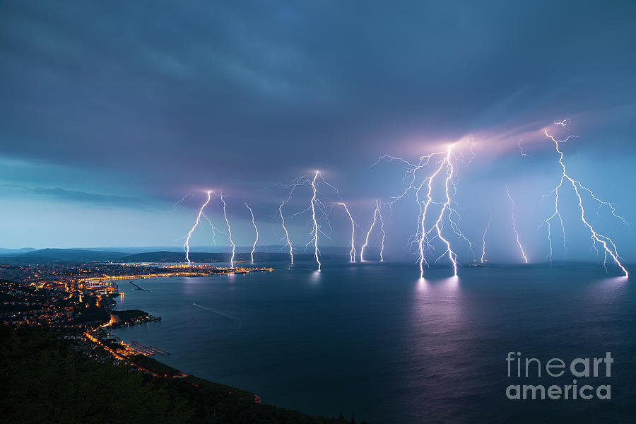 Trieste Lightning Photograph by Jure Batagelj / 500px