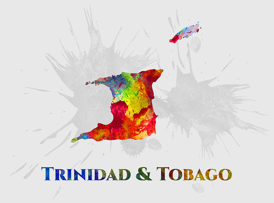 Trinidad And Tobago Map Artist Singh Mixed Media By Artguru Official Maps Pixels 5087