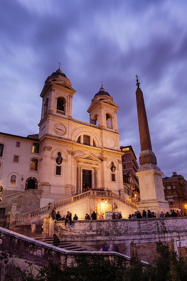 Architecture Photograph - Trinita Dei Monti Church At Top Of by Richard Ianson