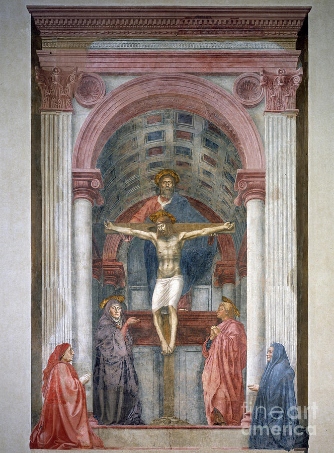 Trinity, 1427-1428. Painting by Tommaso Masaccio