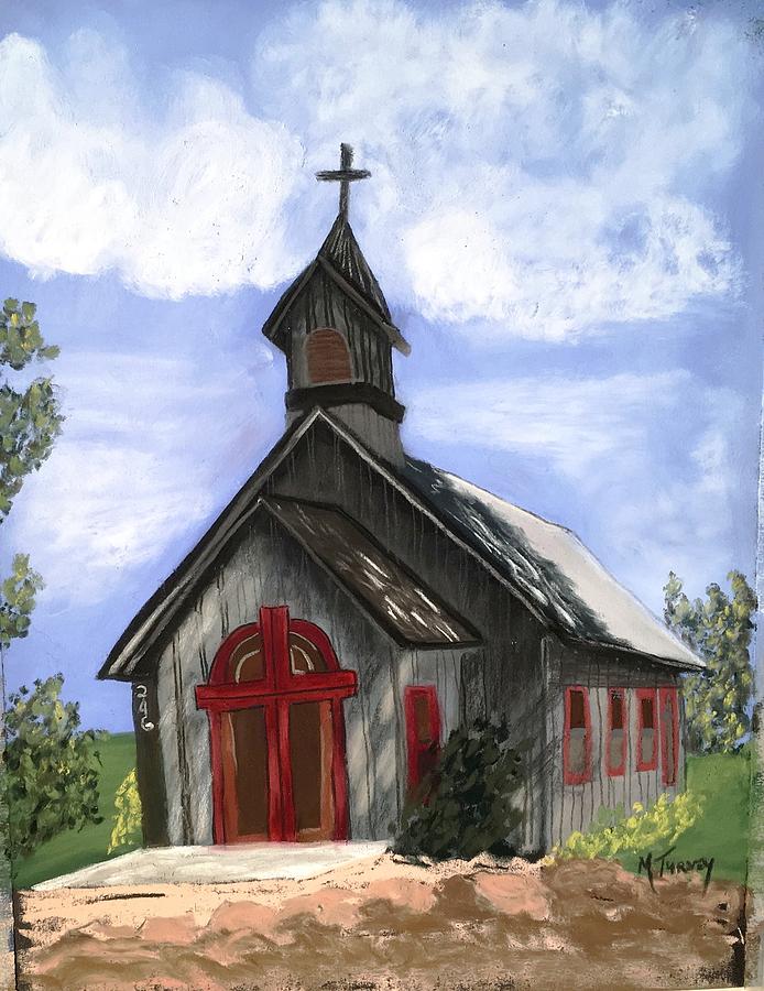 Trinity Anglican Church Pastel by Michele Turney