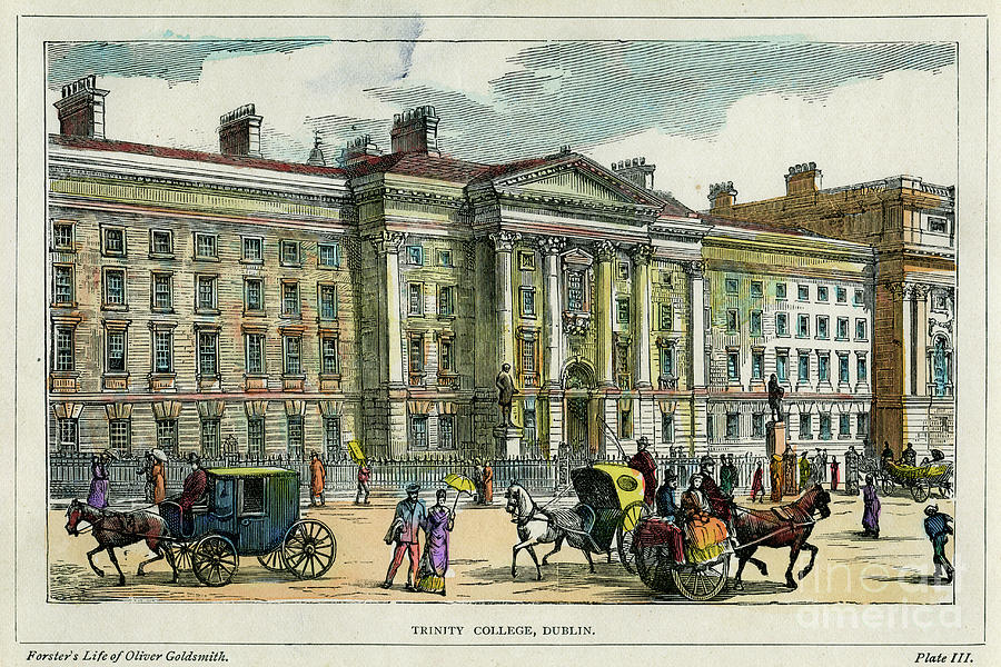 Trinity College, Dublin, Ireland, C1880 Drawing by Print Collector