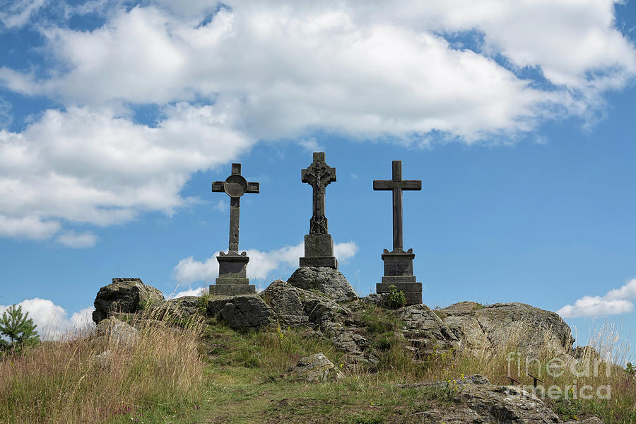Trinity crosses on the hill Photograph by Michal Boubin