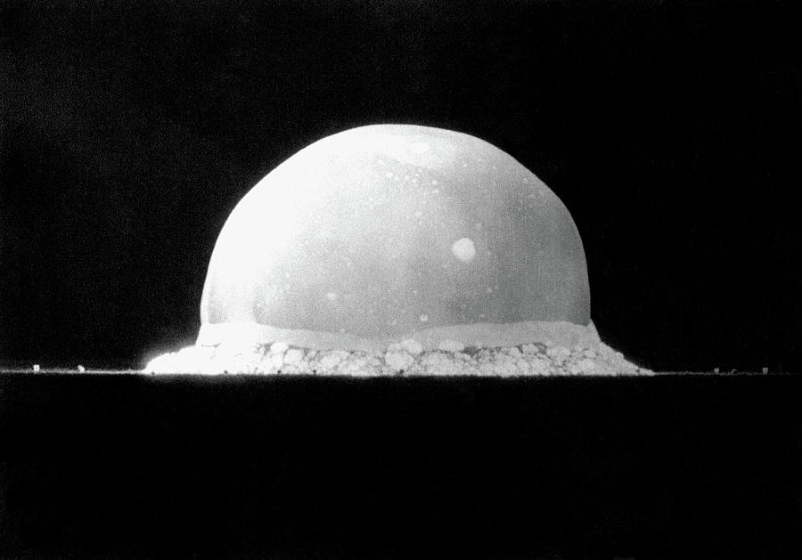 Atomic Bomb Photograph - Trinity Nuclear Test Bomb Fireball - 1945 by War Is Hell Store