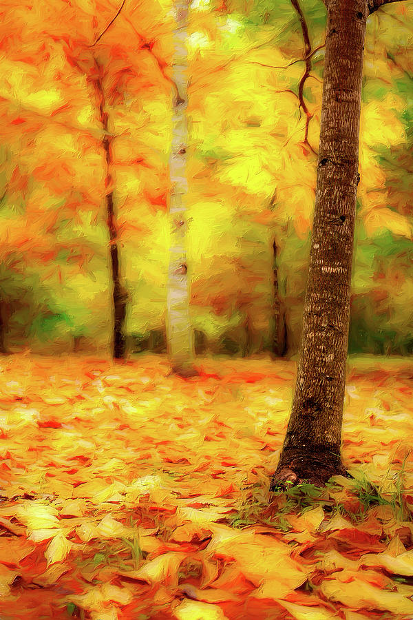 Triple Golden Autumn AP Painting by Dan Carmichael