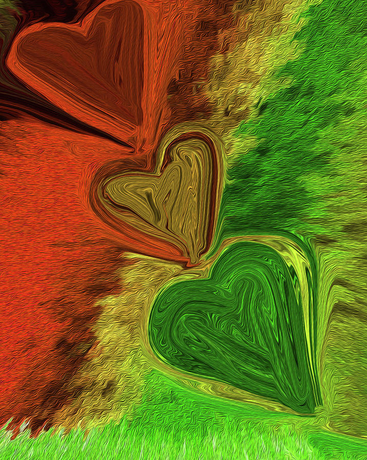 Triple Love 2 Digital Art by Margaret Meg Murray - Fine Art America