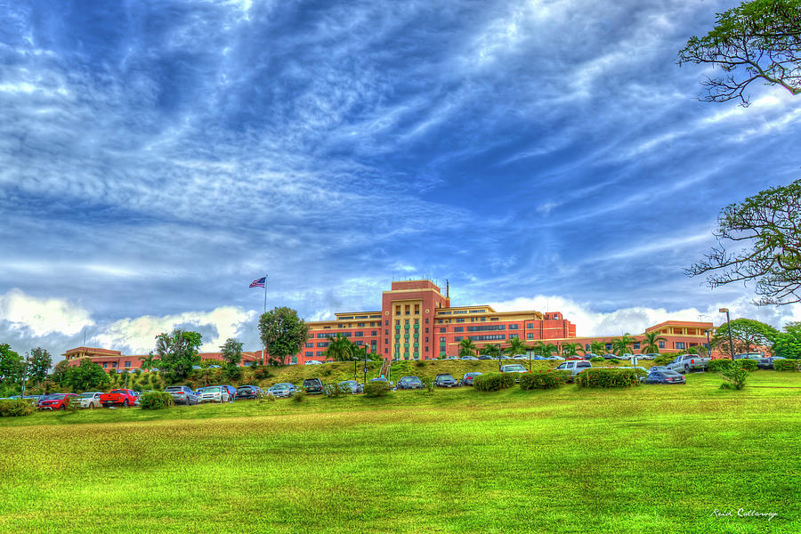 Tripler Army Medical Center Hospital Landscape Oahu Hawaii Art Photograph by Reid Callaway