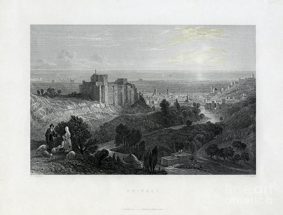 Tripoli, Lebanon, 1836. Artist Jc Drawing by Print Collector