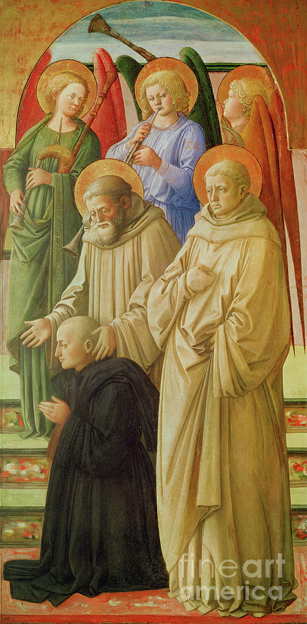 Triptych Depicting The Coronation Of The Virgin Painting by Fra Angelico
