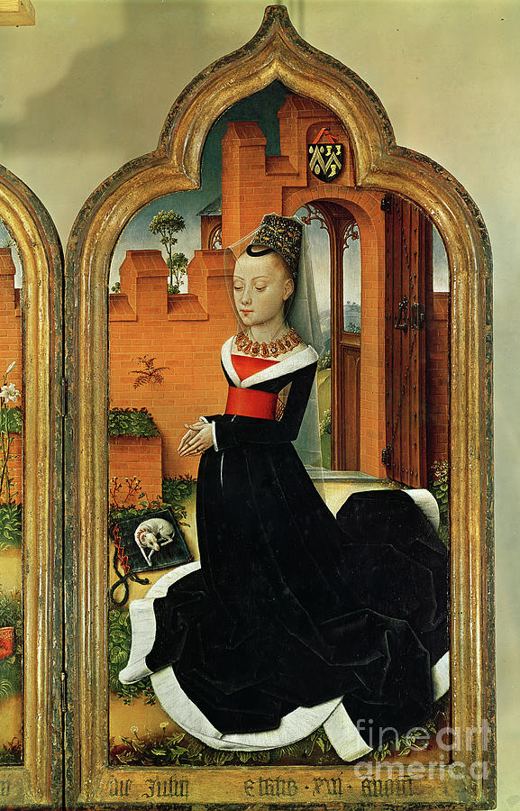 Triptych Of Jean De Witte, Right Panel Maria Hoose, Wife Of Jean De ... image