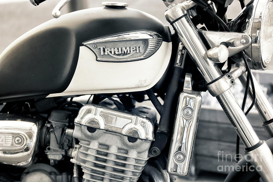 Triumph Motorcycle in Marseille Photograph by John Rizzuto