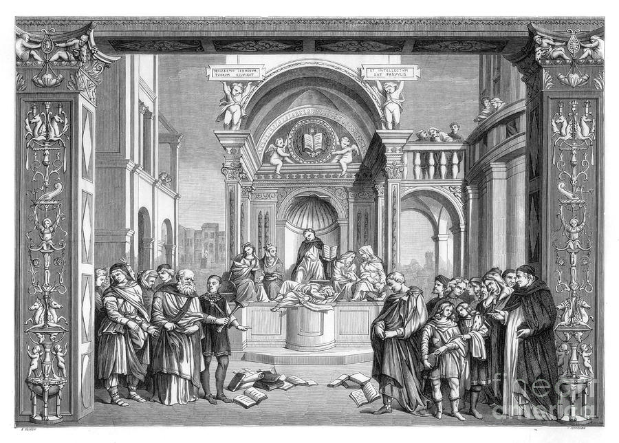 Triumph Of St Thomas Aquinas Drawing by Print Collector
