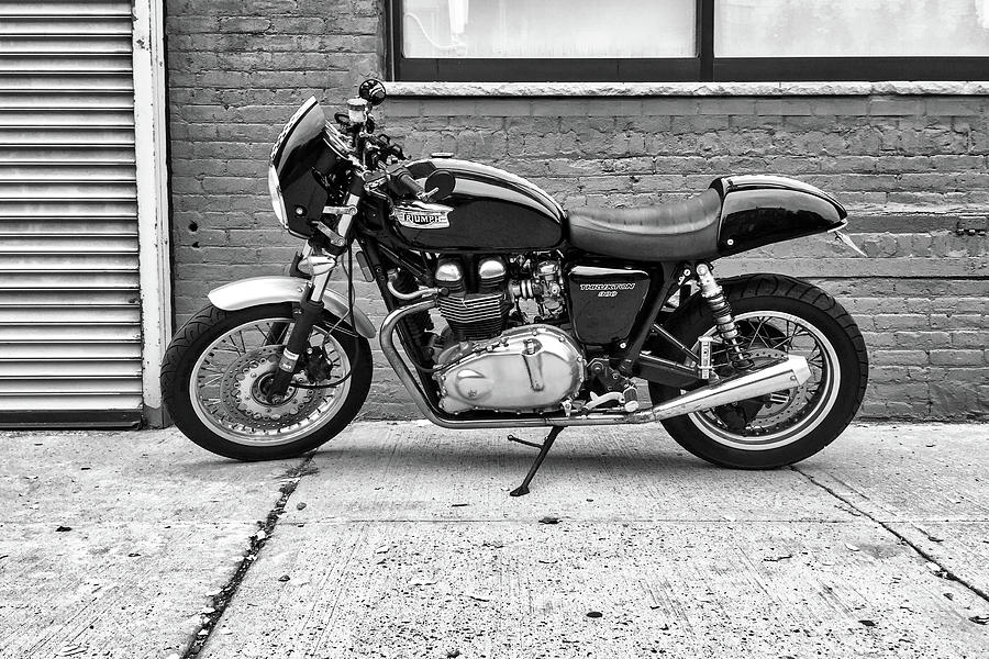 Triumph Thruxton 600 BW Photograph by Jerry Fornarotto